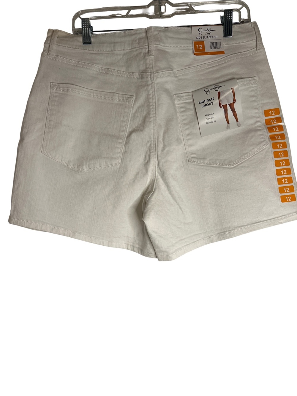 Jessica Simpson white side slit denim short, NWT size 12 - Picture 2 of 3